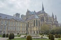 Gardens cathedral Notre-Dame de Reims Royalty Free Stock Photo