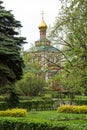 Gardens and chapel of NovodÃÂ©vichi Monastery, Moscow, Russia