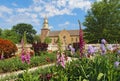 Gardens at Colonial Williamsburg in front of Bruton Parish Church Royalty Free Stock Photo