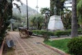 gardens of the communale in taormina in sicily (italy) Royalty Free Stock Photo