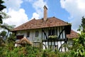 Gardens and English colonial Tudor bungalow cottage now boutique hotel Cameron Highlands Malaysia