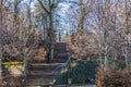 Gardens of the farm staircase and fountain segovia Spain Royalty Free Stock Photo