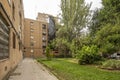 Gardens and flowerbeds on the ground floor of some residential