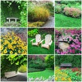 Gardens and flowers collage