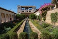 Gardens and fountains of Generalife Palace, Granada, Spain