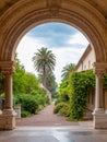 The gardens of the Lerins Abbey on the Lerins Island off the coast of Cannes