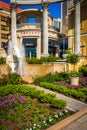 Gardens outside Ceasars in Atlantic City, New Jersey. Royalty Free Stock Photo
