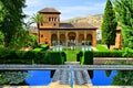 Gardens of the Partal Palace at the Alhambra, Granada, Spain Royalty Free Stock Photo