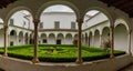 The gardens and portico patios in the courtyard of the Ducal Palace of the House of Braganza