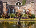 Powerscourt Gardens, pond with fountain, Ireland