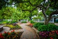 Gardens at Prescott Park, in Portsmouth, New Hampshire.