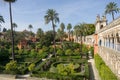 Gardens of Real Alcazar in Sevilla.