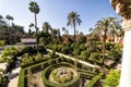 The gardens of the Royal Alcazar. Seville, Spain