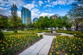 Gardens at Saint James Park, in Toronto, Ontario. Royalty Free Stock Photo