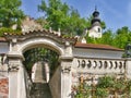 Gardens on terraces beneath Prague Castle