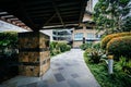 Gardens and walkway at Greenbelt Park in Makati, Metro Manila, T