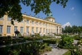 Gardens in WilanÃÂ³w castle or Wilanowski palace in Warsaw in Poland, Europe Royalty Free Stock Photo