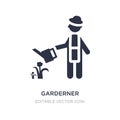 garderner icon on white background. Simple element illustration from People concept