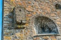 A garderobe, toilet in a stone fortress wall