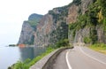 Gardesana coastal road, italy Royalty Free Stock Photo