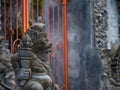 Gardian statue at the Bali temple entrance Royalty Free Stock Photo