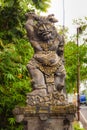 Gardian statue at entrance Bali temple Royalty Free Stock Photo