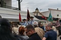 Gardians on the street with a lot of tourists Royalty Free Stock Photo