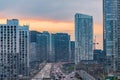 The gardiner expressway and its busy traffic in Toronto, Ontario, Canada Royalty Free Stock Photo