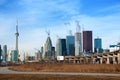 Gardiner Expressway and Skyline of Toronto Royalty Free Stock Photo