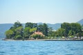 Gardone Riviera beach Garda Lake Italy