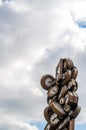 Gare Saint-Lazare, cour du havre, sculpture of Arman, L\'Heure de tous. Paris, France.