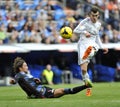 Gareth Bale of Real Madrid kicks the ball in goal attempt