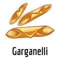 Garganelli icon, cartoon style