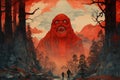 Gargantuan giants roaming the mountains - Generative AI