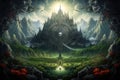 Gargantuan giants roaming the mountains - Generative AI