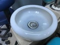 Gargle ceramic basin in dental clinic for patient