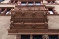 Detail of the architecture of an old Alsatian house Royalty Free Stock Photo