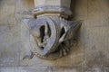 Gargoyle carved on one of the external walls of Westminster Abbey founded by Benedictine monks in