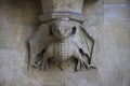 Gargoyle carved on one of the external walls of Westminster Abbey founded by Benedictine monks in