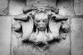 Gargoyle carved on one of the walls of Westminster Abbey, London, England, February 12, 2018