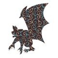 Gargoyle Chimera pattern silhouette ancient mythology fantasy