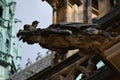 Gargoyle Closeup on St Vitus Cathedral, Prague Royalty Free Stock Photo