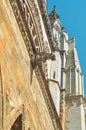 Gargoyle that decorates an exterior wall of the cathedral of Leon.