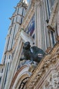 Gargoyle on the facade of the Cathedral of Orvieto. Italy Royalty Free Stock Photo