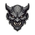 Gargoyle Face Sticker On Isolated Tansparent Background, Png, Logo. Generative AI