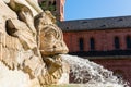 Gargoyle at a fountain on a square in Worms, Germany Royalty Free Stock Photo