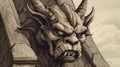 Gargoyle Illustration Resembling Thor