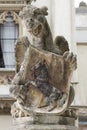 Gargoyle Mythical Creature Stone Statue At The Medieval Castle
