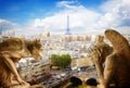 Gargoyle on Notre Dame Cathedral, France Royalty Free Stock Photo