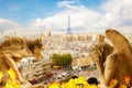 Gargoyle on Notre Dame Cathedral, France Royalty Free Stock Photo